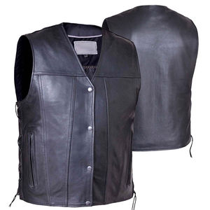 Nouveauté Gilet de motard en cuir de vache véritable 100% sur mesure pour homme Différentes couleurs Taille plus pour l'hiver Gilet en cuir - Product Image 3