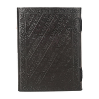 Carnet de notes artisanal en cuir véritable noir 7x10 pouces, 600 pages, motif arbre de vie en relief, carnet de croquis, carnet de notes Grimmore