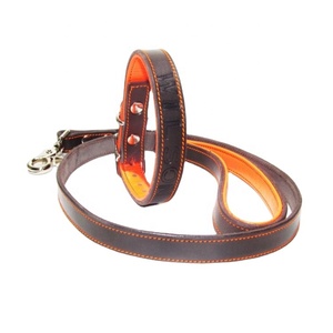 High Quality Nylon Pet Collar Reflective Strong Durable Leather Dog Collar Brass <b>Snap</b> <b>Hook</b> Matching Reflective Leash Dogs - Product Image 1