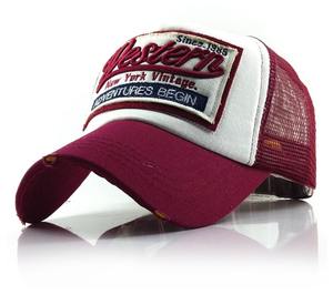 Sombrero deportivo de malla desgastada con borde curvo y parche tejido personalizado, moda clásica y Vintage para uso en exteriores, hecho en proveedor de Vietnam - Product Image 5