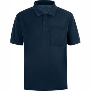 Chemise décontractée à manches courtes pour homme, 100 % coton, tricotée, imprimée, anti-plis, style golf, pas chère - Product Image 5