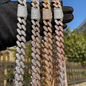 Baguette Cut VVS1 Lab Grown Diamant Cubain Lien Chaîne Rappeur Style Hip Hop Chaîne Miami Cubain Collier Pour Lui - Product Image 5