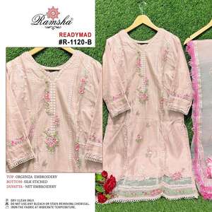 Costume pakistanais en organza prêt à l'emploi de qualité standard pour la fête de mariage et les occasions spéciales de l'Inde - Product Image 2