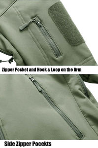 Impermeable táctico suave Shell a prueba de viento Camo chaquetas al aire libre caza chaqueta impermeable hombres táctico caza chaqueta - Product Image 6