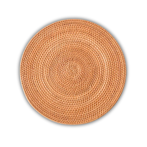 PLAQUETTES DE CHARGEMENT EN ROTIN Tissées à la main rustiques de qualité supérieure Sets de table en rotin de mariage résistants à la chaleur - Product Image 1