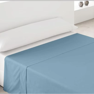 Lenzuolo blu 230x280 cm biancheria da letto morbida traspirante grandi dimensioni comoda biancheria da letto tessuti per la casa - Product Image 1