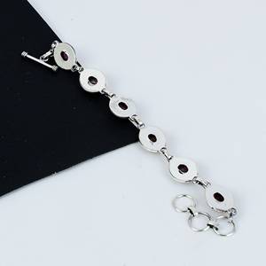 Bracelet à breloques vintage en pierre précieuse turquoise Dahila de Kingman, fait main, en argent sterling 925, certifié par un tiers, Thanksgiving - Product Image 4