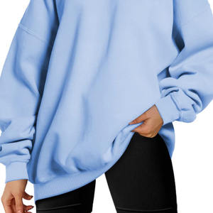 Vente en gros de sweat-shirt à col ras du cou surdimensionné avec impression de transfert de logo personnalisé 290Gsm vierge à épaules tombantes sweat-shirt à capuche pour femme - Product Image 2