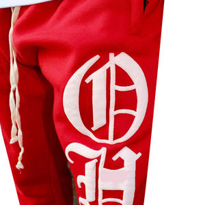 Pantalones de chándal ligeros con cordón pesado para hombre, pantalones de chándal de algodón con estampado abullonado, ropa de calle, pantalones de chándal para el trabajo - Product Image 2