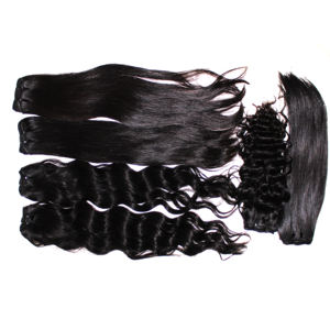 ผมแท้แบบ Remy สำหรับต่อผมลอนธรรมชาติแบบหลวมกระชับสองชั้น - Product Image 2