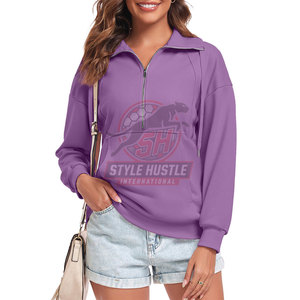 Servicio OEM, Sudaderas de Alta Calidad para Mujer con Cierre de Media Cremallera, Sudaderas al por Mayor, Sudaderas con el Último Diseño - Product Image 6