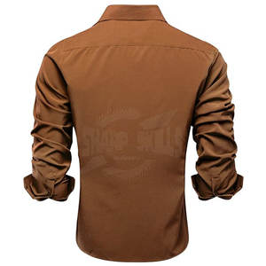 Camisas de vestir de servicio OEM Diseñe su propio logotipo Camisas de vestir de hombre con estampado personalizado - Product Image 3