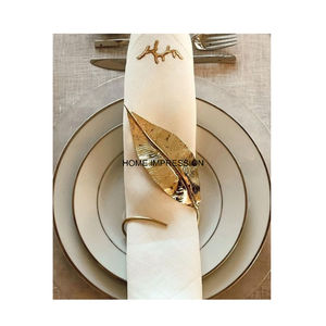 Vente en gros de nouveaux anneaux de serviette de forme ronde en métal faits à la main pour décoration de table accessoires de fête de mariage - Product Image 2