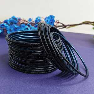 กำไลอินเดียชุดบอลลีวู้ดโลหะเรียบกำไลข้อมือเครื่องประดับสำหรับผู้หญิงและเด็กผู้หญิง (ชุด24ชิ้น) - Product Image 2