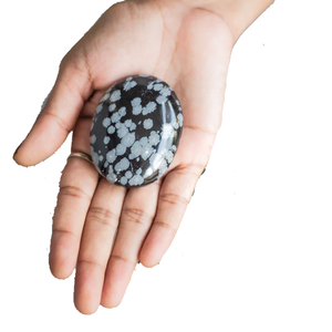 หินปาล์มเกล็ดหิมะคริสตัลหินธรรมชาติหินอัญมณีบำบัดหินควอตซ์แกะสลักหินอาเกตคริสตัลหินปาล์ม - Product Image 2