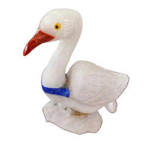 Belle pierre de cristal faite à la main canard oiseau sculpture Sculpture puissante amour paire charme finement sculpté oiseaux expositions le fard à joues - Product Image 1