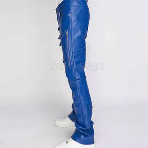 Pantalones de Cuero para Hombre, Corte Ajustado, Clásicos, Cómodos y Elegantes, Atuendo Casual y Moderno - Product Image 2