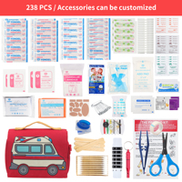 Nouveau design de mini trousse de premiers soins de voyage pour bébé trousse de premiers soins portable de stockage toutes les fournitures médicales essentielles pour la voiture, l'extérieur, les soins infirmiers
