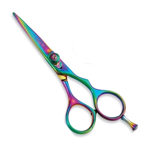 <b>Left</b>-<b>Handed</b> Hair Cutting <b>Scissors</b> with Plastic Handle and Stainless Steel Blade - Product Image 2