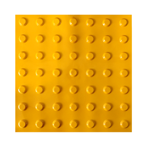 Dalles Tactiles en PVC 40x40cm à Points, Hauteur de Profil 8mm, Surface Gaufrée pour la Signalisation des Personnes Handicapées - Product Image 1