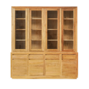 Étagère et meuble multifonction avec 8 portes + 4 tiroirs en teck massif et durable au meilleur prix - Product Image 2