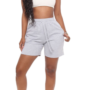 Pantalones Cortos de Verano para Mujer, de Algodón/Poliéster, Transpirables, con Cintura Elástica, Dobladillo Inferior Cómodo, Color Sólido, Personaliza con Tu Logotipo - Product Image 1