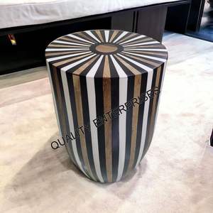 Durable Eco-Friendly <b>Bone</b> Inley Stool - Product Image 1