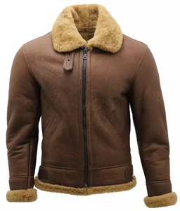 Chaquetas Bomber de B-3 para hombre, de piel de oveja auténtica, chaquetas de piel de la Segunda Guerra Mundial - Product Image 1