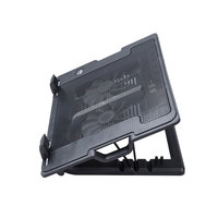 Support de refroidissement pour ordinateur portable N182 à double ventilateur, refroidi par air, réglable en hauteur, avec radiateur intégré, noir, en stock