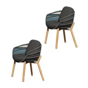 Silla de comedor de diseño clásico y atemporal, material ecológico, patas de madera, silla de ratán para hotel, villa, directo de fábrica. - Product Image 5