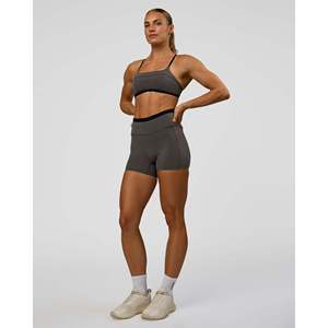 Shorts Deportivos de Cintura Alta con Bolsillos - Duskstone - Negro, Mezcla de Algodón - Product Image 5