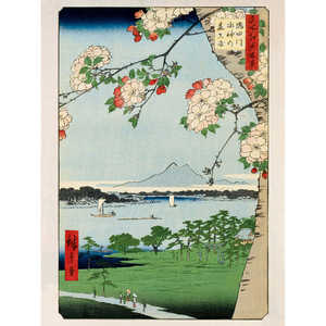 Impresión artística de Hiroshige: Bosque de Massaki y Suijin - Product Image 1