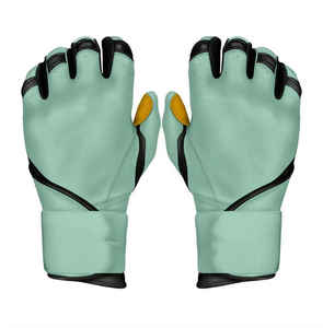 Gants de baseball personnalisables en cuir souple de haute qualité Gants de frappeur bleus roses respirants et confortables pour l'entraînement - Product Image 1