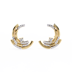 Brilliant 18K Gold Earring with Lab-Grown Diamond Premium Diamond Earrings - Product Image 1