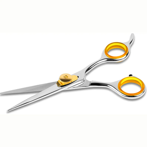 Professionnel sur mesure coiffure Salon de coiffure cisailles acier inoxydable métal or réglable vis Laser ciseaux miroir - Product Image 5