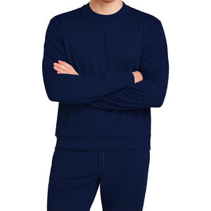 สเวตเชิ้ตแบบสวมหัวของผู้ชายเสื้อสเวตเตอร์แบบสวมหัวคอกลมหนาผ้าฝ้าย100% เรียบออกแบบได้ตามต้องการ - Product Image 5