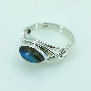 Romantic Boho 925 Sterling Silver Handmade <b>Ring</b> <b>Labradorite</b> Marquise Shape November Birthstone Jewelry Perfect Gift for Her - Product Image 5