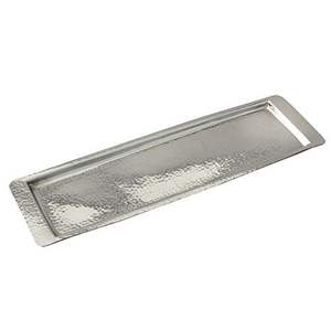 Plateau de service rectangulaire en acier inoxydable avec base profonde pour buffets sûrs de transport d'aliments réunions de famille restauration - Product Image 2