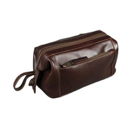 En gros Personnalisé Personnalisé Dopp Kit Organisateur Voyage Hommes Rasage En Cuir Véritable Trousse À Cosmétiques Trousse De Toilette Pour Adulte