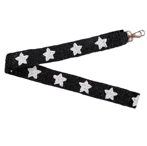 Star Pattern Seed Beads Embroidery <b>Bag</b> Strap Handmade Seed Beads Hand <b>Bag</b> Strap Custom Size & Design Beaded Strap - Product Image 1