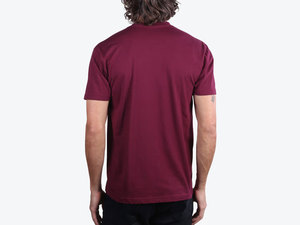 เสื้อยืดคอกลมชายหญิงเสื้อยืดสีแดงเข้มเสื้อยืดคอลูกเรือแบบพรีเมี่ยม - Product Image 3