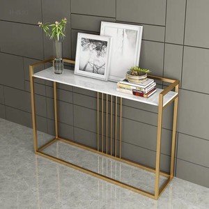 GAZA Modern Design <b>Decorative</b> <b>Table</b> Stone Top and Iron Frame Model CST028 - Product Image 3