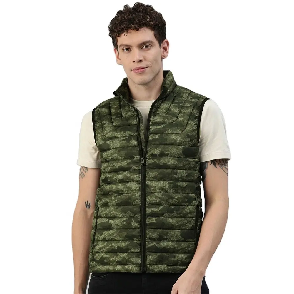 Tùy Chỉnh Tay Áo Ít Người Đàn Ông Của Áo Khoác Bán Buôn Puffer Vest Áo Khoác Chất Lượng Cao Người Đàn Ông Của Mùa Đông Mặc