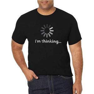 Camiseta ajustada de manga corta de algodón para hombre, camisa de cuello redondo de alta calidad con Logo personalizado, camisetas de gran tamaño Unisex - Product Image 1