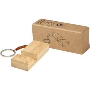 Supporto per Telefono e Portachiavi in Bambù Bosona, Accessorio in Legno Resistente dal Design Elegante - Product Image 1