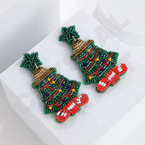 Pendientes de Águilas con cuentas para mujer Color patriótico naranja blanco azul para boda o día conmemorativo - Product Image 4