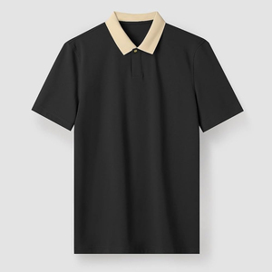 Camisa Polo de Manga Corta para Hombre, Informal, Tejida, de Color Sólido, Corte Regular, Cuello con Botones, Cómoda para Uso Diario, Estilo Elegante - Product Image 2