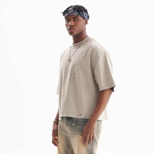 Dtg Print Streetwear Graphic Tees Camiseta en blanco Tallas grandes Ropa de hombre Camiseta de lavado ácido para hombres Camisetas de gran tamaño vintage - Product Image 6