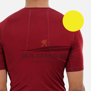 Venta al por mayor de secado rápido ajuste estándar transpirable ajustado cuello redondo hombres camisetas de manga corta de alta elasticidad ropa deportiva ligera - Product Image 5