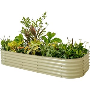 Trendy Galvanised <b>Metal</b> <b>Planter</b> With Sleek Durable Build Perfect <b>For</b> Chic Indoor <b>Outdoor</b> Plant Display And Decor - Product Image 5
